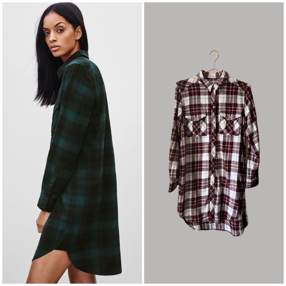 Aritzia Wilfred Free Veronika Flannel Dress